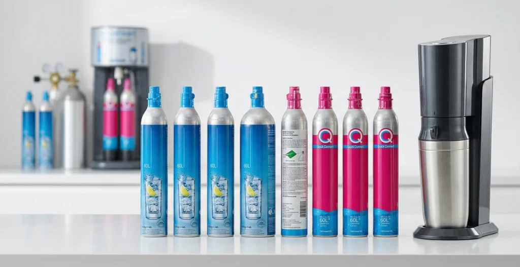 napełnianie CO2 saturatorów wody gazowanej soda